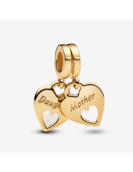Pandora | Dobbelt Hjerte Charm med todelt vedhæng Pandora | Dobbelt Hjerte Charm med todelt vedhæng