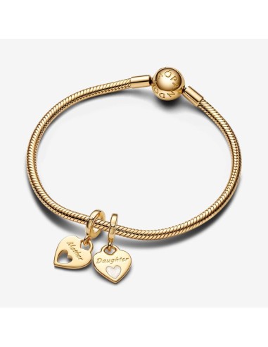 Pandora Dobbelt Hjerte Charm med Todelt Vedhæng | Symbol på Kærlighed  Meta