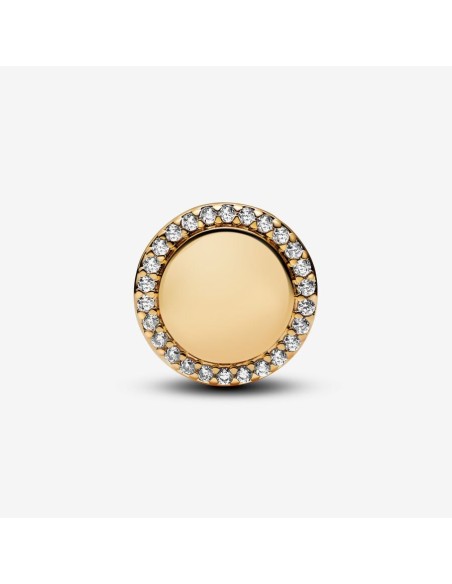 PANDORA Indgraverbart Funklende Knap Charm | Tilføj et Personligt Touch