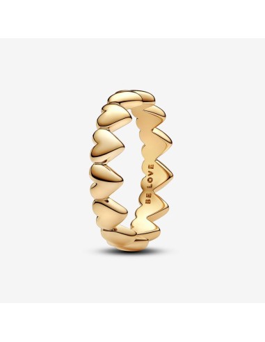 PANDORA | Hjerter Ring i 14 kt. Guldbelægning – Romantisk Design