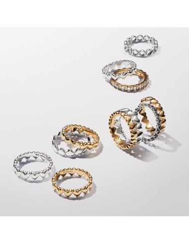 PANDORA | Hjerter Ring i 14 kt. Guldbelægning – Romantisk Design