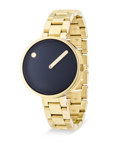 PICTO | Midnight Blue dial / Polished Gold Steel bracelet