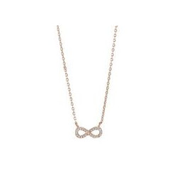 JOANLI NOR - ROSA FORGYLDT HALSKÆDE AGNANOR 12 MM