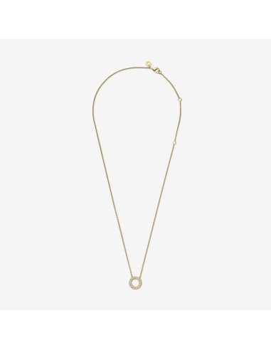 PANDORA Logo Pavé Cirkel Collier-Halskæde | Elegant og Moderne Design