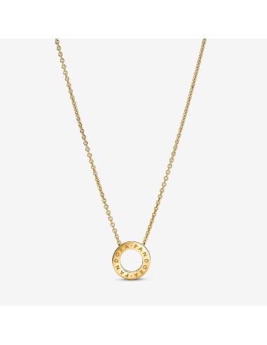 PANDORA Logo Pavé Cirkel Collier-Halskæde | Elegant og Moderne Design