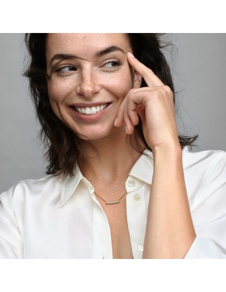 PANDORA Timeless Pavé Enkeltradet Collier-halskæde | Klassisk og Skinnende Design