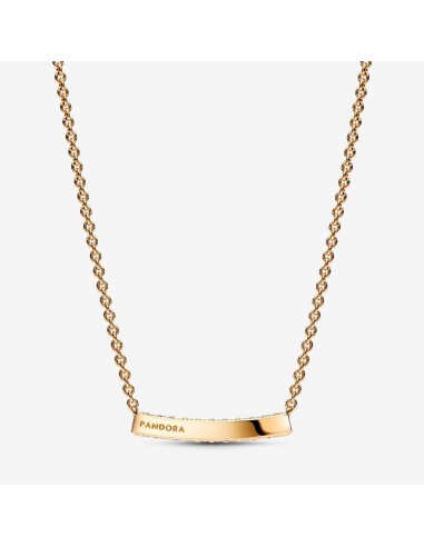 PANDORA Timeless Pavé Enkeltradet Collier-halskæde | Klassisk og Skinnende Design