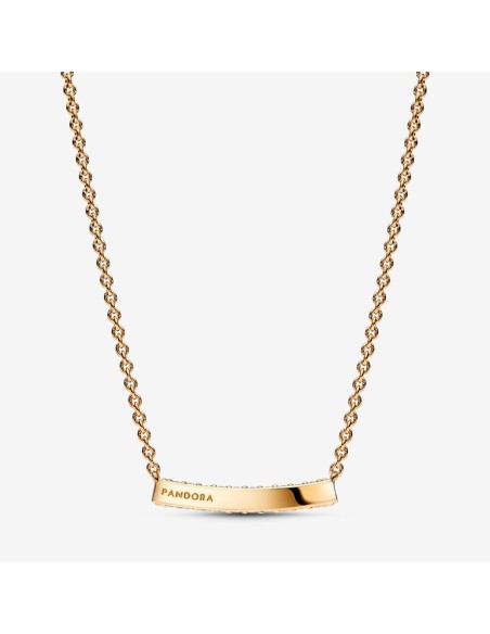 PANDORA Timeless Pavé Enkeltradet Collier-halskæde | Klassisk og Skinnende Design