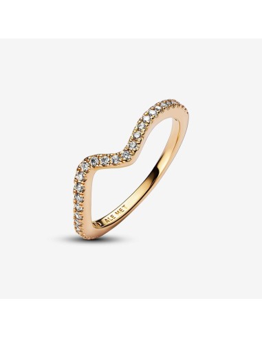 PANDORA Funklende Bølgering | Smuk Ring med Glitrende Detaljer