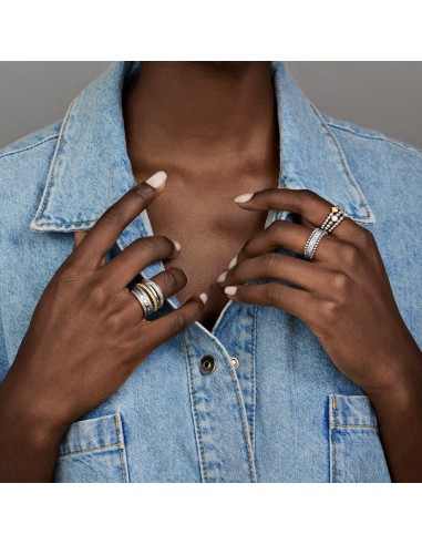 PANDORA Funklen & Hjerter Ring | Smuk Ring med Glitrende Detaljer og Hjerte