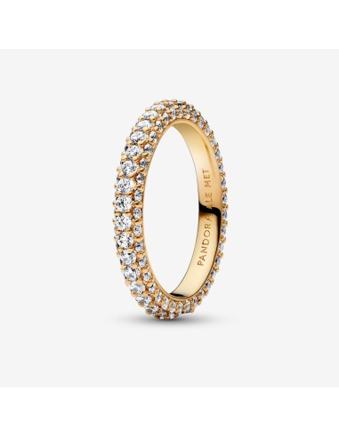 PANDORA Timeless Pavé Enkeltradet Ring | Klassisk og Glitrende Design