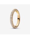 PANDORA Timeless Pavé Enkeltradet Ring | Klassisk og Glitrende Design
