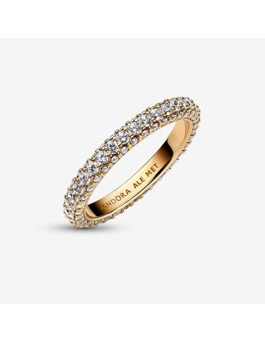 PANDORA Timeless Pavé Enkeltradet Ring | Klassisk og Glitrende Design