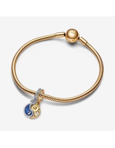 PANDORA To-tonet Sol & Måne Charm | Unikt Vedhæng til Dit Smykke