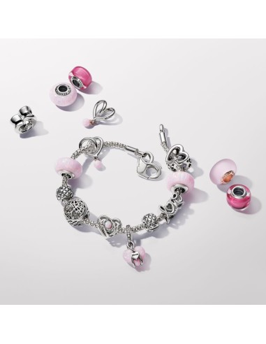 Mum Opaliserende Hjertecharm med vedhæng