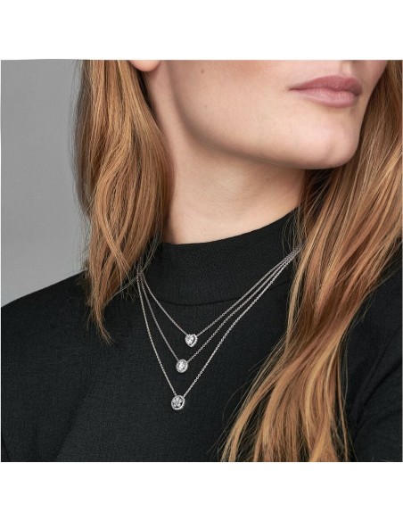 PANDORA Timeless Pavé Enkeltradet Collier-halskæde | Klassisk og Skinnende Design PANDORA Timeless Pavé Enkeltradet Collier-halskæde | Klassisk og Skinnende Design