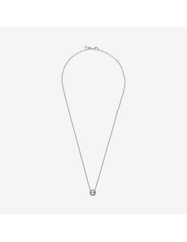 PANDORA Timeless Pavé Enkeltradet Collier-halskæde | Klassisk og Skinnende Design