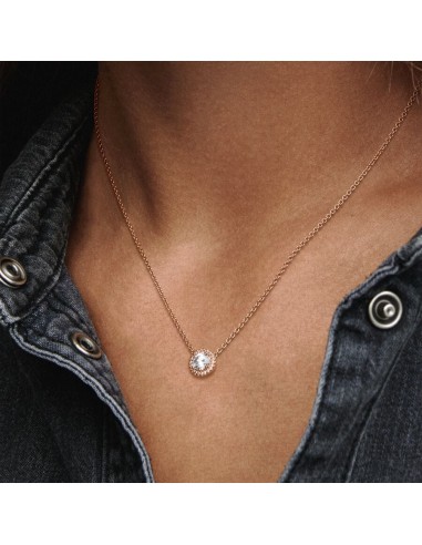 PANDORA Timeless Pavé Enkeltradet Collier-halskæde | Klassisk og Skinnende Design