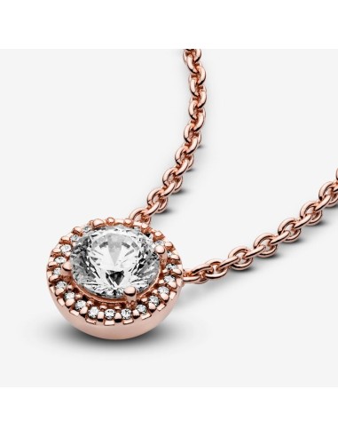 PANDORA Timeless Pavé Enkeltradet Collier-halskæde | Klassisk og Skinnende Design