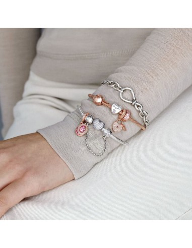 PANDORA | Pink Pavé Clip Charm