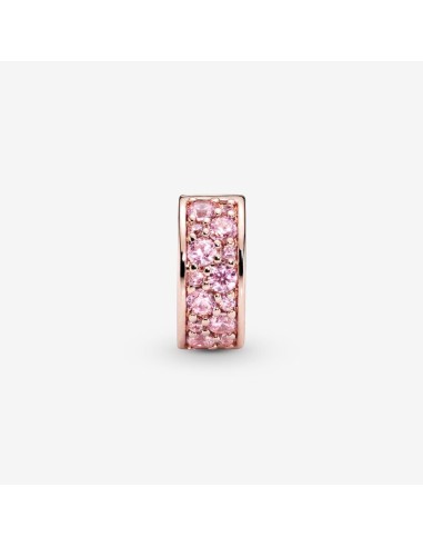 PANDORA | Pink Pavé Clip Charm