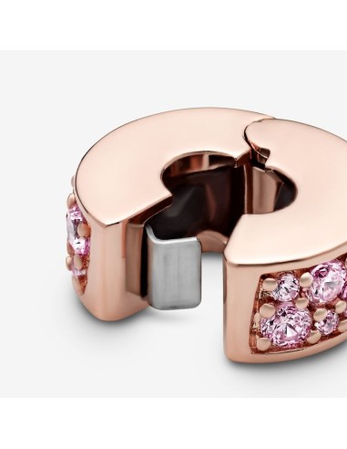 PANDORA | Pink Pavé Clip Charm