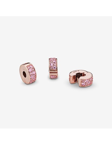 PANDORA | Pink Pavé Clip Charm