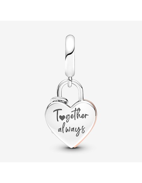 PANDORA | Hjertehængelås Charm med dobbelt vedhæng PANDORA | Hjertehængelås Charm med dobbelt vedhæng