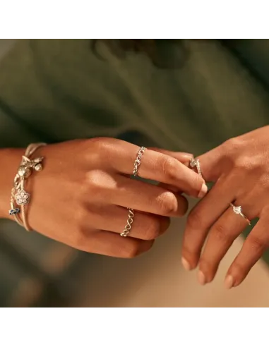 PANDORA | Klart Hjerte Solitairering