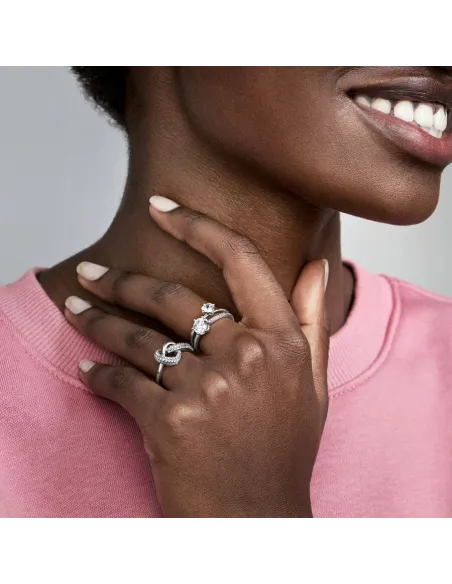 PANDORA | Klart Hjerte Solitairering PANDORA | Klart Hjerte Solitairering