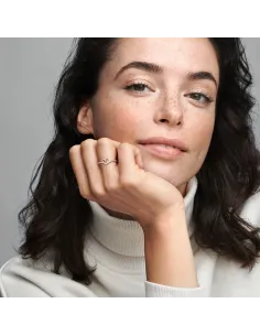 PANDORA | Funklende Wishbone Hjerte Ring 2