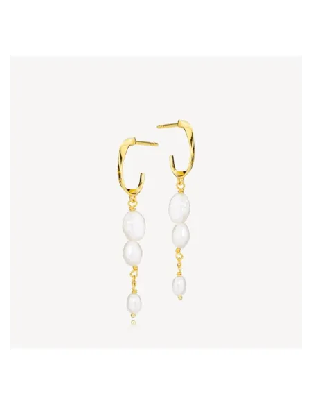 Izabell Camille | Ellip Creol Sølv Forgyldt