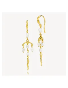 Sistie | Rosa Sølvforgyldt Øreringe