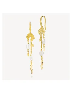 Sistie | Rosa Sølvforgyldt Øreringe