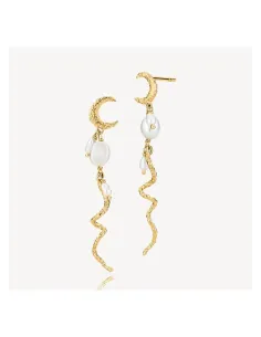 Sistie | Rosa Sølvforgyldt øreringe