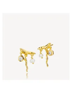 Sistie | Rosa Sølvforgyldt Ørestikker