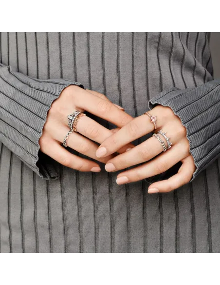 PANDORA | Rosa Funklende Krone Solitairering PANDORA | Rosa Funklende Krone Solitairering