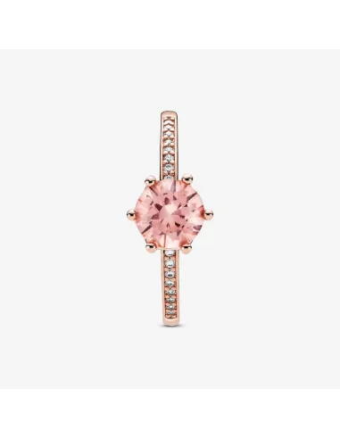 PANDORA | Rosa Funklende Krone Solitairering