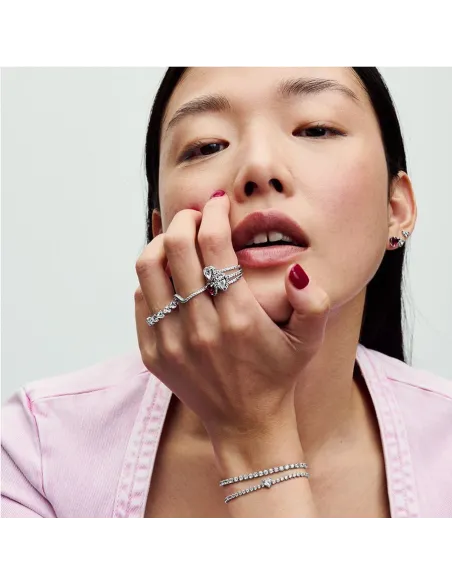 PANDORA | Ring med rødt hjerte PANDORA | Ring med rødt hjerte