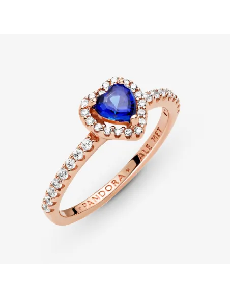 PANDORA | Funklende Blåt Forhøjet Hjerte Ring PANDORA | Funklende Blåt Forhøjet Hjerte Ring