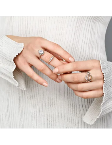 PANDORA | Funklende Wishbone Ring