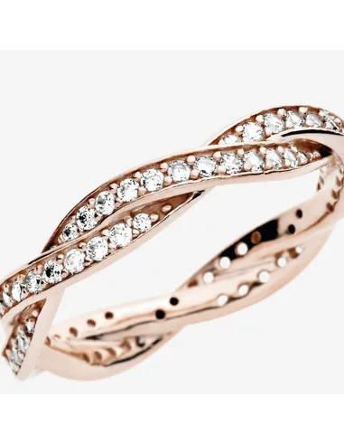 PANDORA | Funklende Snoede Linjer Ring