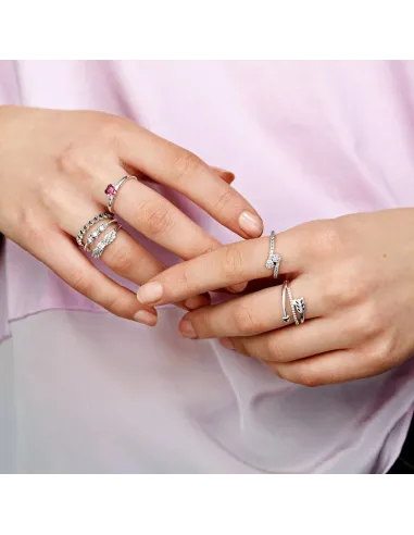 PANDORA | Two Sparkling Hearts Ring