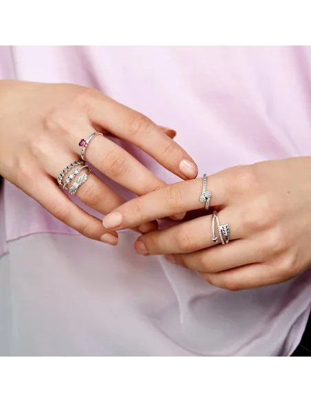 PANDORA | Two Sparkling Hearts Ring PANDORA | Two Sparkling Hearts Ring