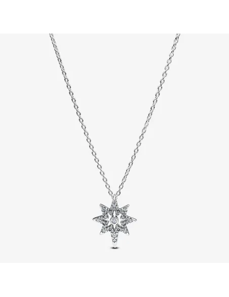 Pandora halskæde med nordstjernevedhæng i sterlingsølv og klar zirkon. Pandora halskæde med nordstjernevedhæng i sterlingsølv og klar zirkon.