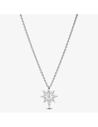 Pandora halskæde med nordstjernevedhæng i sterlingsølv og klar zirkon.