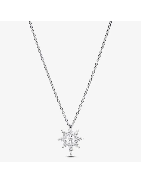 Pandora halskæde med nordstjernevedhæng i sterlingsølv og klar zirkon. Pandora halskæde med nordstjernevedhæng i sterlingsølv og klar zirkon.