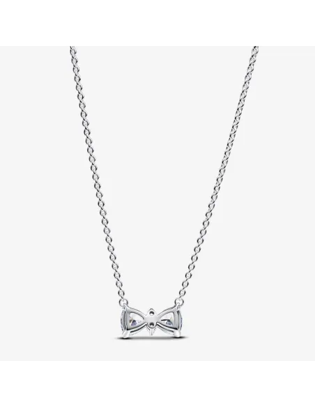 Pandora funklende sløjfe halskæde i sterlingsølv med kubiske zirkoner. Pandora funklende sløjfe halskæde i sterlingsølv med kubiske zirkoner.