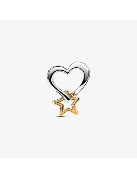 Pandora Lykkestjerne & Hjerte Charm i blandet metal med 14 kt. guldbelagt stjerne