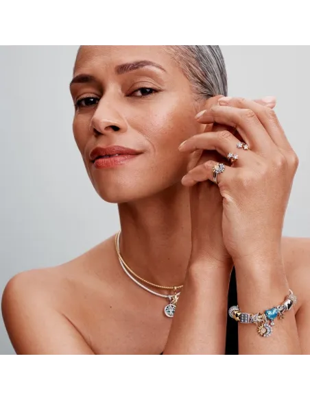 Pandora Todelt Sol & Måne Charm med vedhæng i guldbelagt halvsol og halvmåne Pandora Todelt Sol & Måne Charm med vedhæng i guldbelagt halvsol og halvmåne